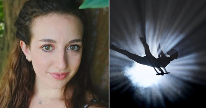 Marina Barcelo & illustrasjonsbilde av en akrobat