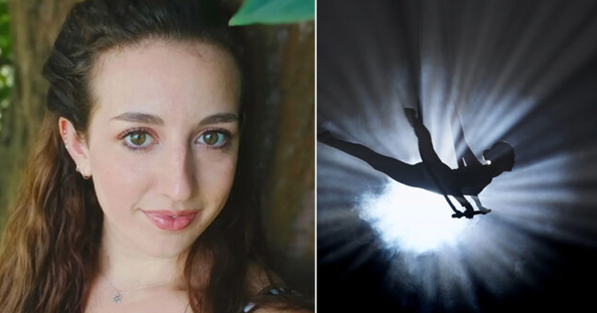 Marina Barcelo & illustrasjonsbilde av en akrobat