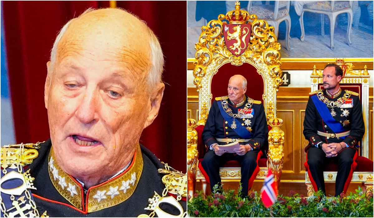 Kong Harald under den høytidelige åpningen av det 170. Storting. Stortingets åpning.