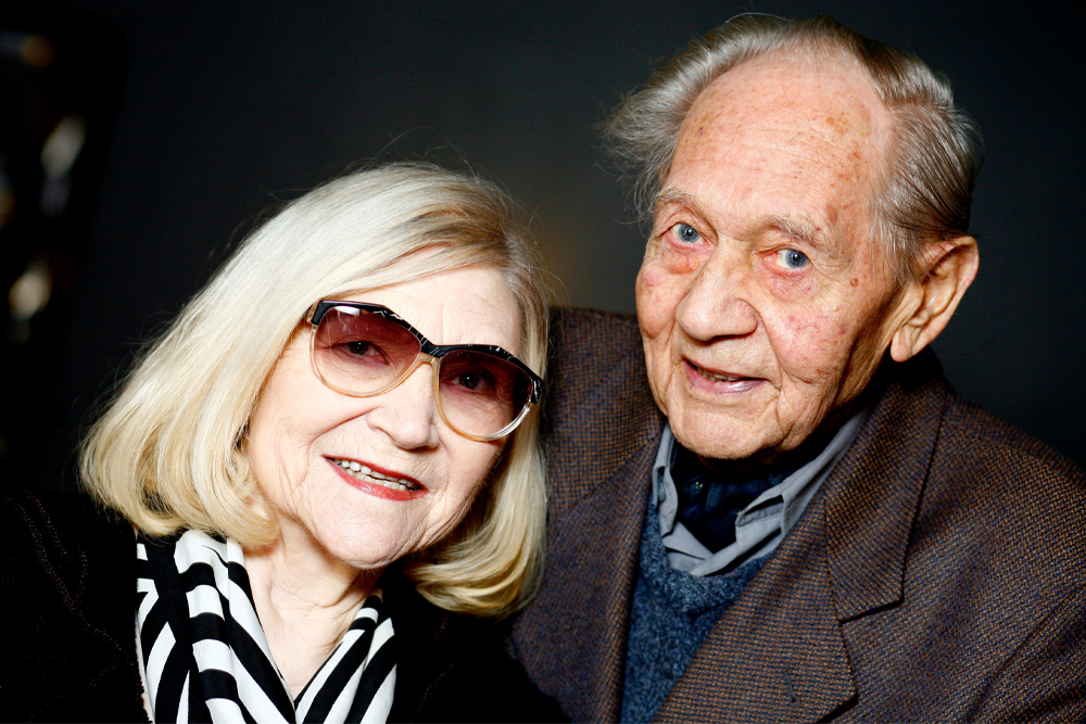 Nora Brockstedt og mannen Arne Riis