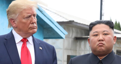 Donald Trump og Kim Jong Un.