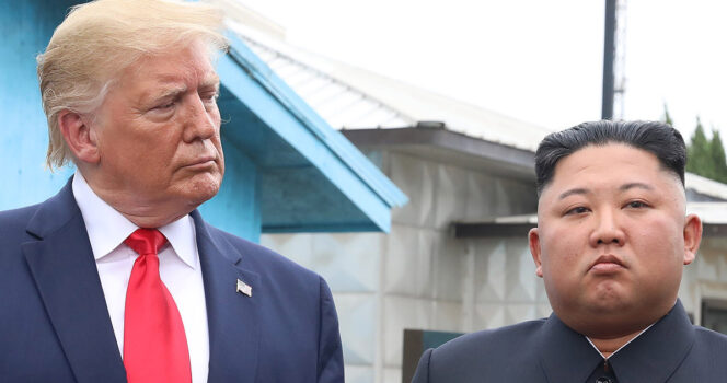Donald Trump og Kim Jong Un.