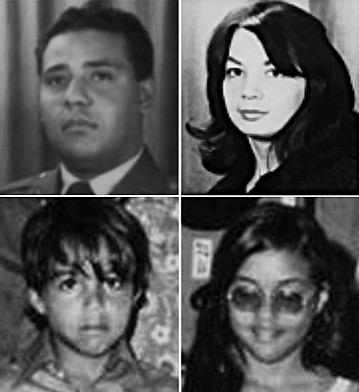 Joseph Otero Sr. (øverst til venstre), Julia Otero (øverst til høyre), Joseph Otero II (nederst til venstre) og Josephine Otero (nederst til høyre).