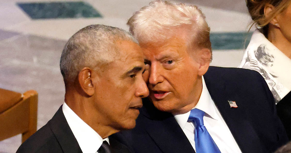 Donald Trump og Barack Obama.