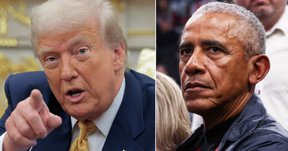 Donald Trump og Barack Obama.