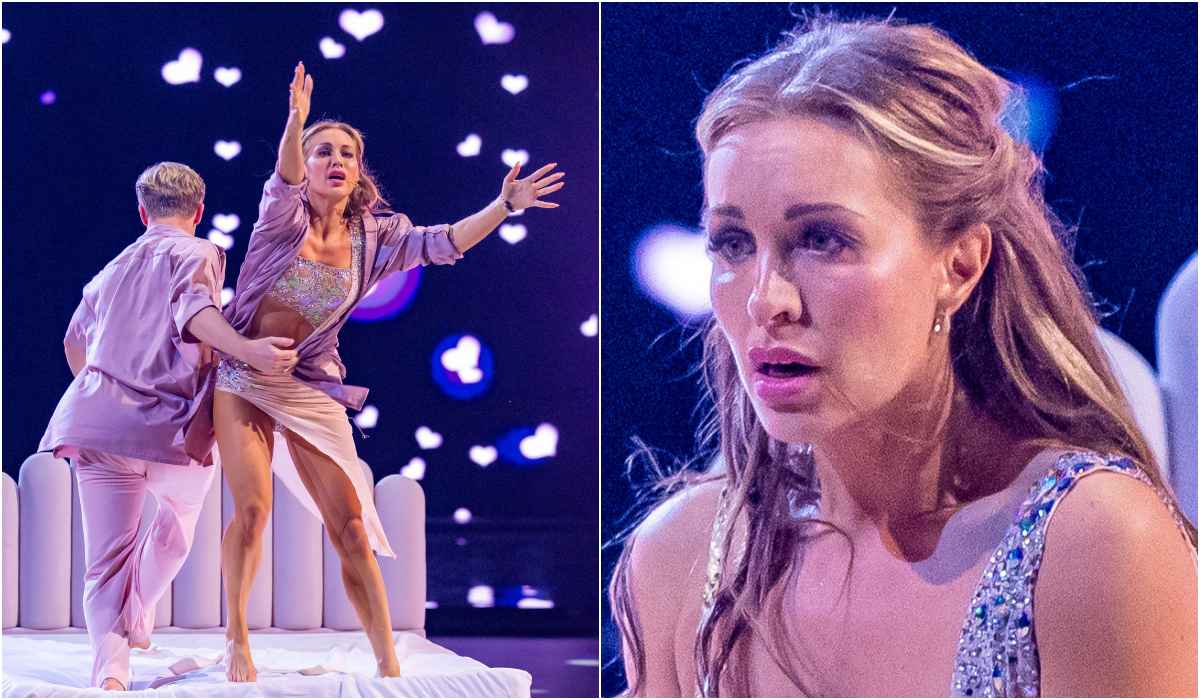 Carina Dahl og Ole-Thomas Hansen opptrer under program 5 av Skal vi danse 2025.