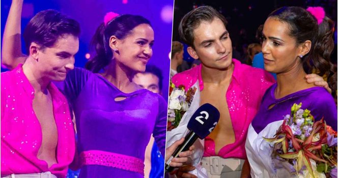 Desta Marie Beeder & Tarjei Svalastog måtte forlate programmet etter duell med Trygve Bennetsen & Ida Amy Sund i program 7 av Skal vi danse 2025.