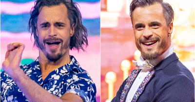 Viggo og Rikke opptrer under Skal vi danse 2025.