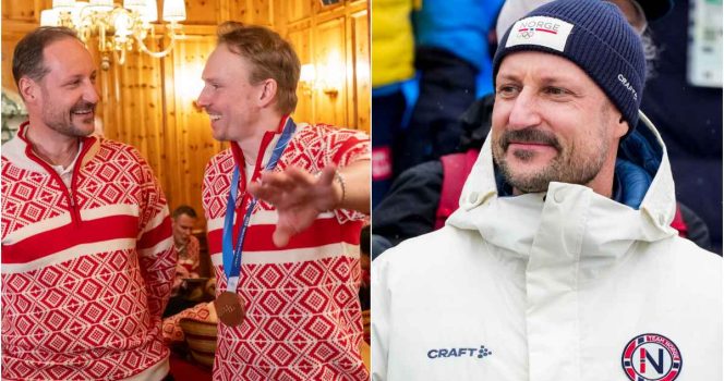 Kronprins Haakon ble satt på plass av Henrik Kristoffersen.