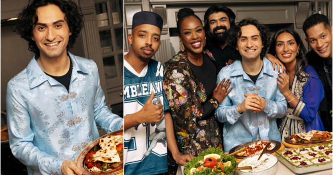 Sahal Arrale, Fatima Deria, Abubakar Hussein, Yasmin Mehmood og Malik, sammen programleder Cengiz Al.