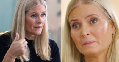 Kronprinsesse Mette Marit intervjues av NRK om sin relasjon til Jeffrey Epstein på Skaugum 19. mars 2026.