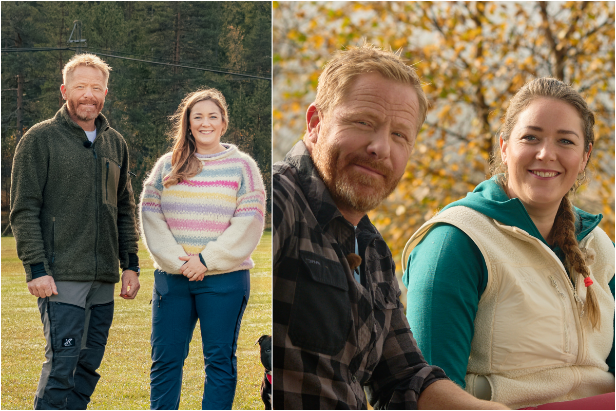 Maren Teien Rørvik og Fredrik Steen hjelper deltakerne med hundene sine i Fra bølle til bestevenn.