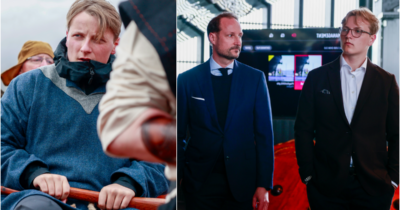 Kronprins Haakon og prins Sverre Magnus besøker Sagastad i Nordfjordeid i Stad kommune og deltar i sjøsettingen av vikingskipet Myklebustskipet. Sagastad er et kunnskapssenter som formidler vikinghistorie på Nordfjordeid.