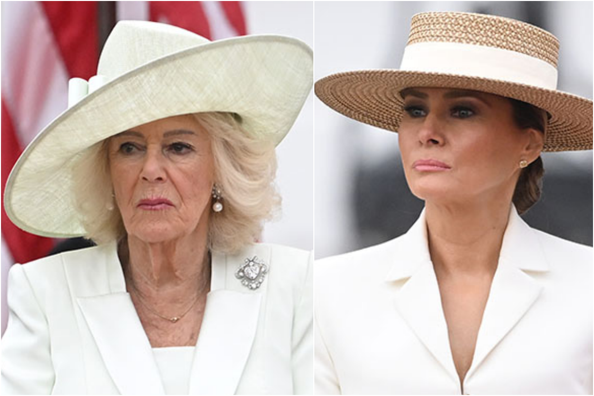 Dronning Camilla og Melania Trump.