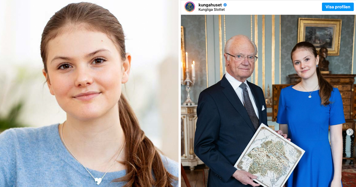 Prinsesse Estelle og kong Carl Gustaf.