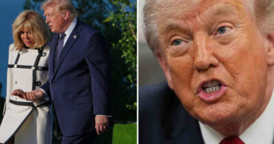 Brigitte Macron & Donald Trump