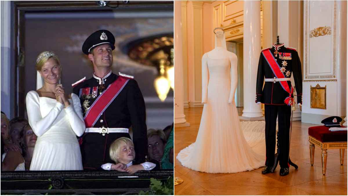 Kronprins Haakon og kronprinsesse Mette-Marit giftet seg 25. august 2001.