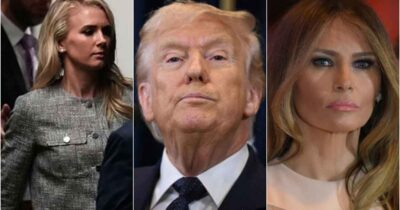 Natalie Harp mistenkes å ha en affære med Donald Trump. Melania Trump deler kryptisk melding.
