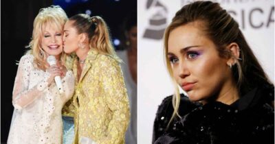 Miley Cyrus og Dolly Parton var svært nære.