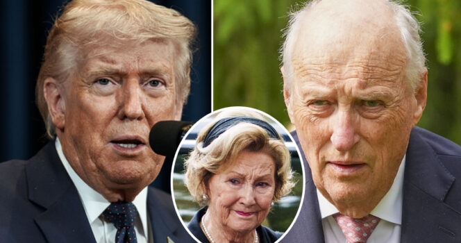 Donald Trump om kong Harald. Foto: Shutterstock & Javad Parsa/NTB/TT & Lise Åserud/NTB/TT