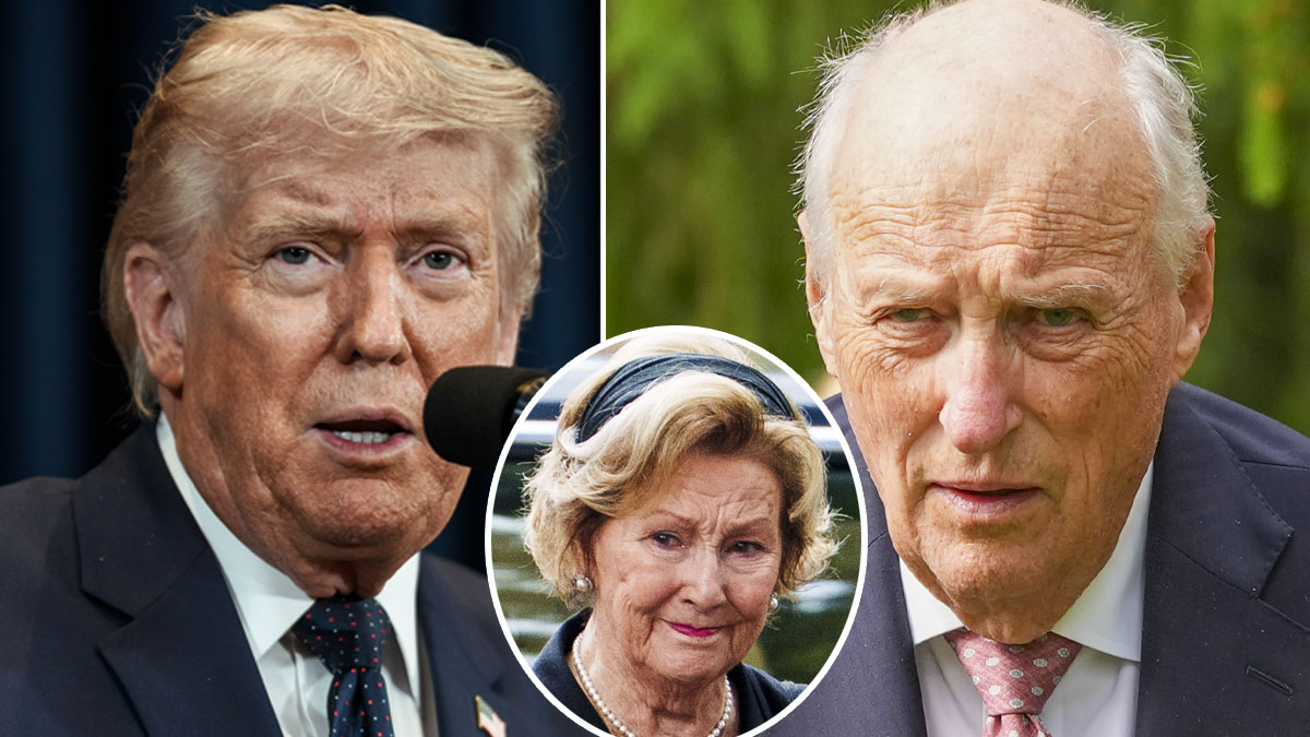 Donald Trump om kong Harald. Foto: Shutterstock & Javad Parsa/NTB/TT & Lise Åserud/NTB/TT