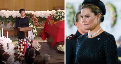 Kronprinsesse Victoria leste opp bønn under kong Haralds begravelse
