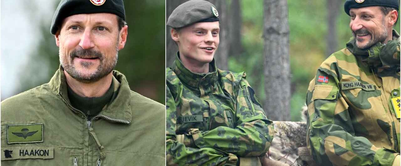 Kong Haakon besøkte forsvaret i Finnmark.