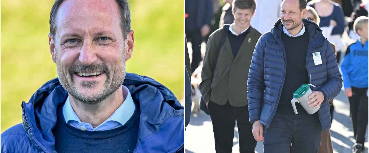 Kong Haakon er på Kvitsøy utenfor Stavanger hvor han skal være med som bøssebærer under årets TV-aksjon.