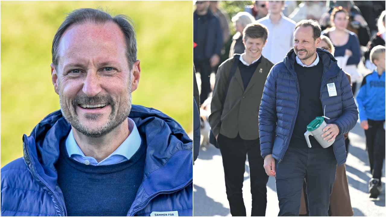 Kong Haakon er på Kvitsøy utenfor Stavanger hvor han skal være med som bøssebærer under årets TV-aksjon.