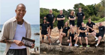 Deltakerne i sesong 18 av «Mesternes mester» under innspilling i Porto Heli i Hellas: Bak fra venstre: Lars Bohinen, Håvard Bøkko, Hege Bøkko, Tarjei Bø. Foran fra venstre Nina Bansal, Julie Thorsen, Cathrine Larsåsen, Hedvig Wessel, Alexander Bonsaksen og Emil Meek. Tete Lidbom er programleder.