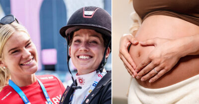 Rasmine Laudrup-Dufour venter sit første barn.