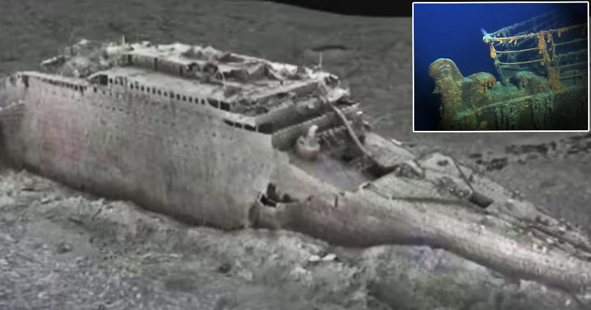 Vraget af Titanic på havets bund.