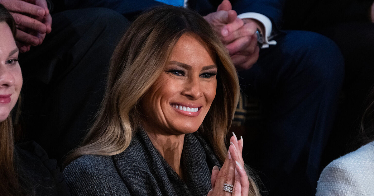 Præsidentfruen Melania Trump viste et usædvanligt smil i Kongressen.