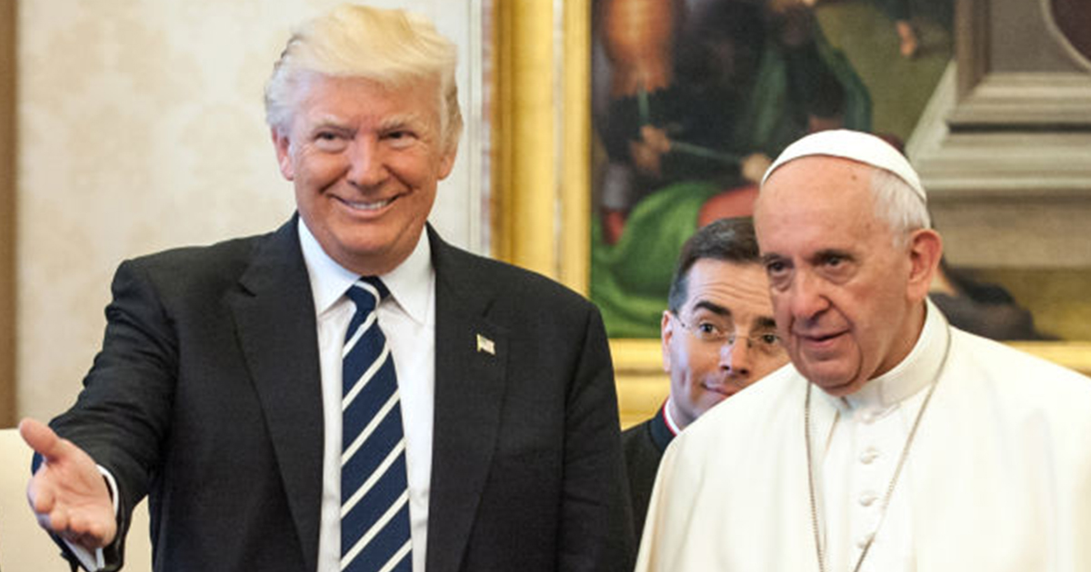 Donald Trump og Paven Frans.