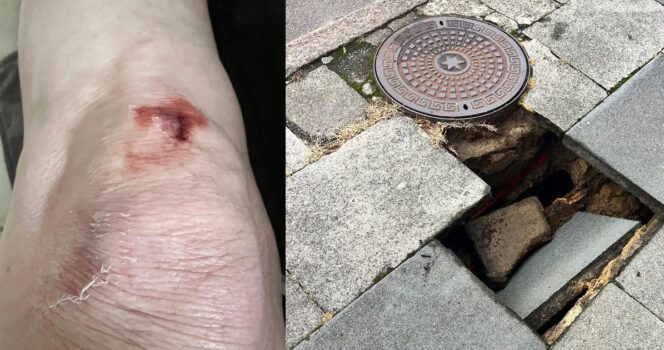 Pludselig forsvandt fliserne under Berits fødder, og nu advarer hun andre.