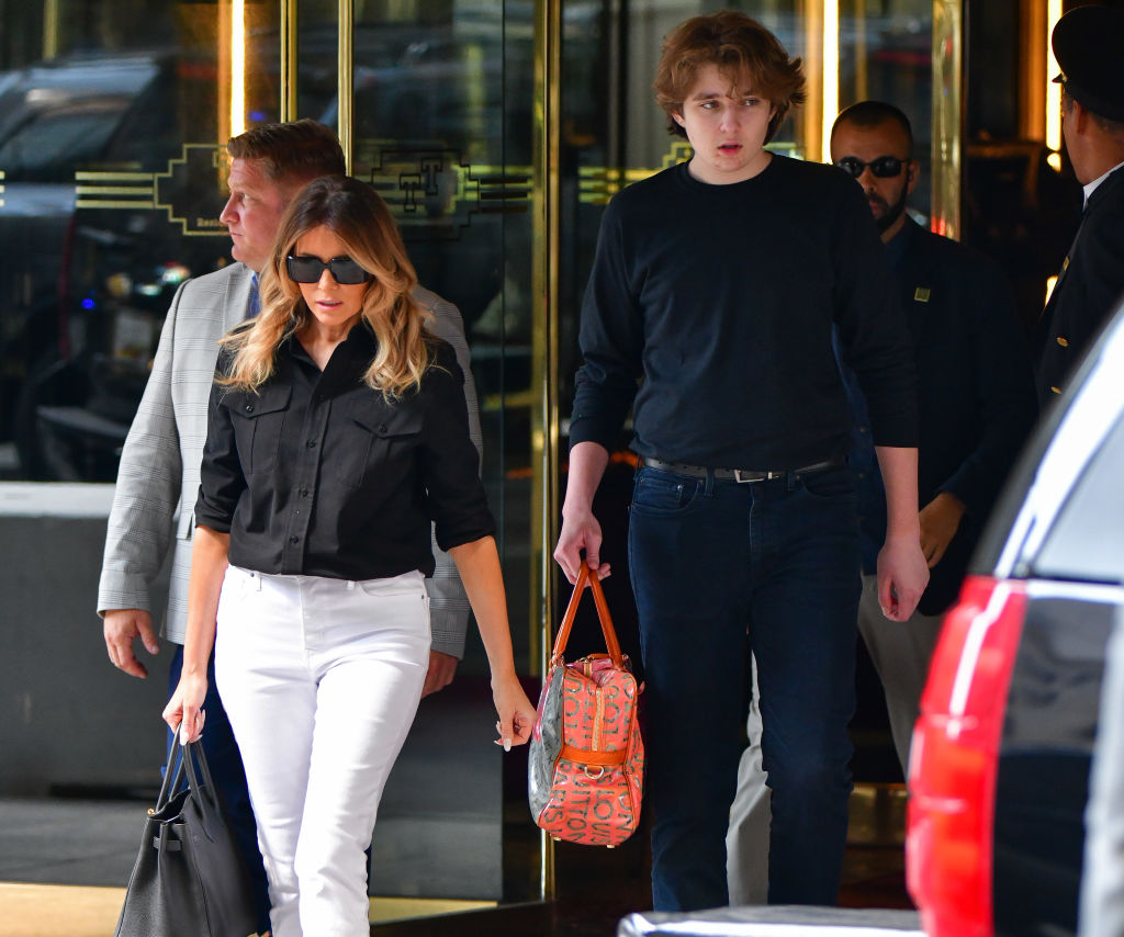 Melania og Barron Trump