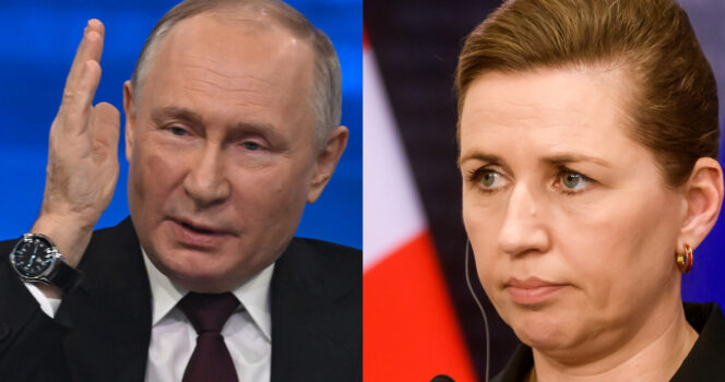 Vladamir Putin og Mette Frederiksen