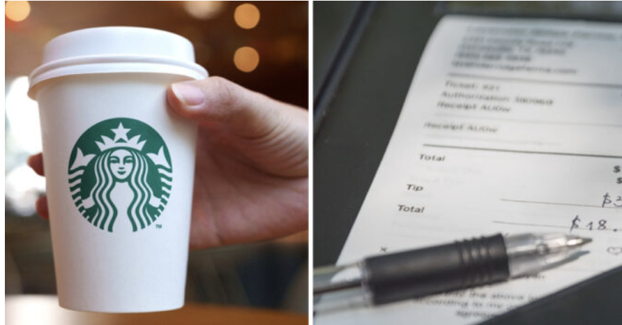 Et par blev opkrævet et overraskende højt beløb hos Starbucks.