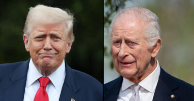 Donald Trump og kong Charles.