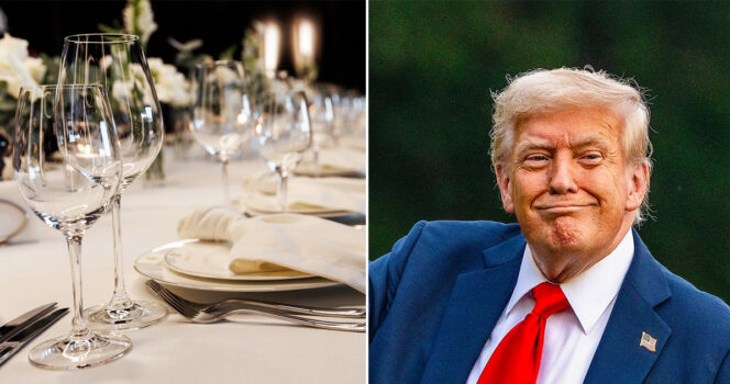 Præsident Donald Trump kom med et friskt svar, da han blev spurgt, hvad han havde fået at spise hos den britiske kongefamilie.