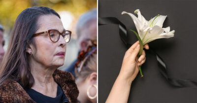 Hanne Uldal tog en gribende afsked med Jørgen Leth ved kisten.