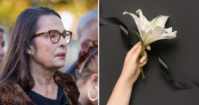 Hanne Uldal tog en gribende afsked med Jørgen Leth ved kisten.