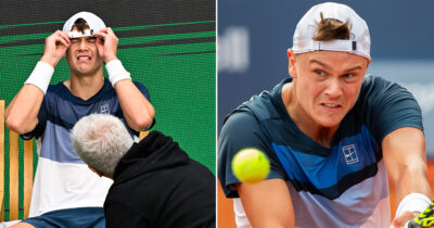 Holger Rune kom slemt til skade i weekenden.