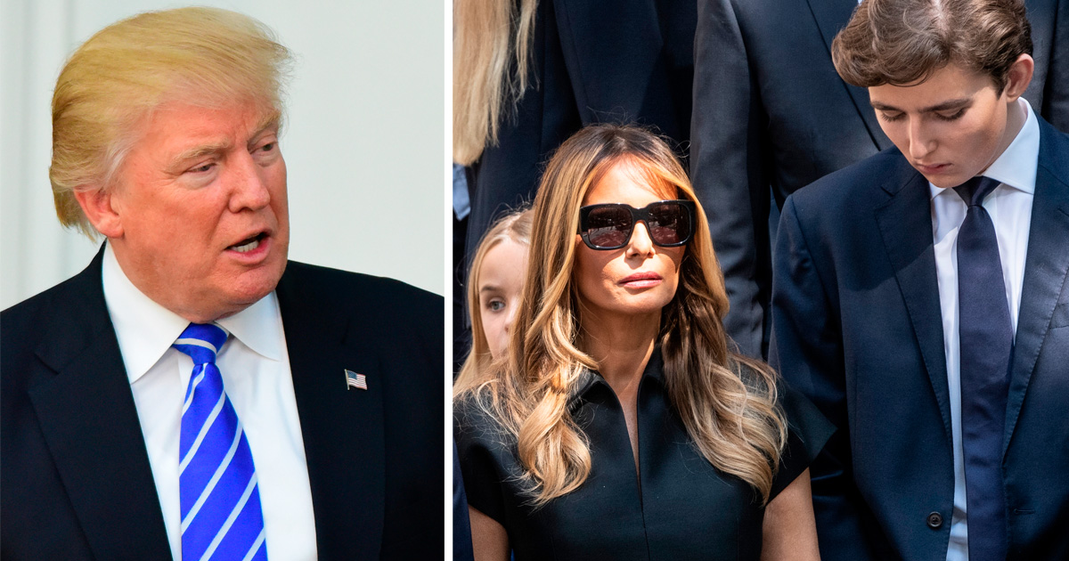 Donald, Melania og Barron Trump