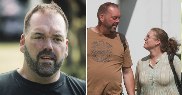 Kasper og Sandra fra 'Landmand søger kærlighed'.