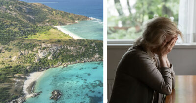 Tropisk ø og en kvinde