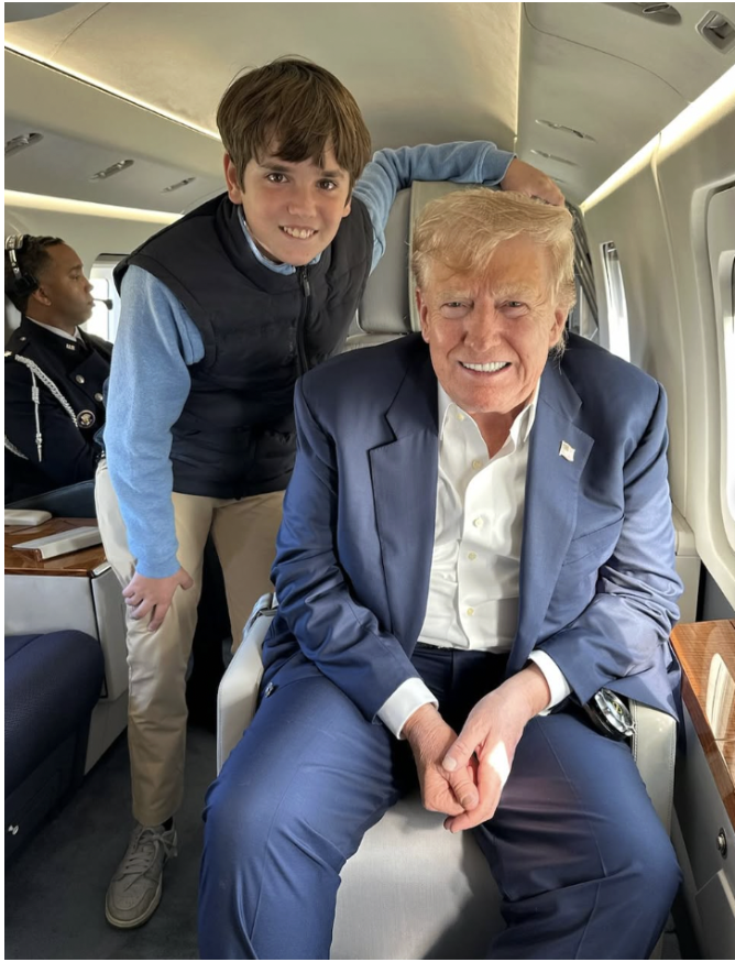 Spencer Trump og Donald Trump.