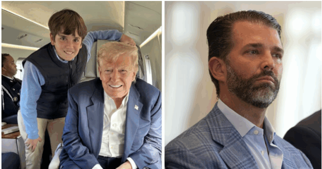 Donald Trump og hans barnebarn, Spencer Trump.