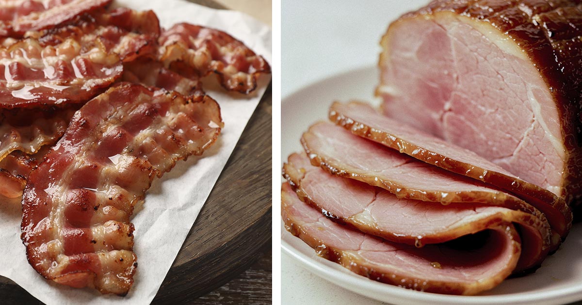 Bacon og skinke