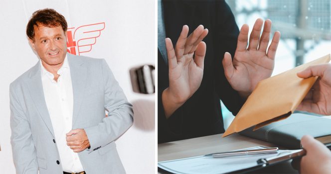 Frisør Dennis Knudsen er tiltalt for bestikkelse under sin teoriprøve.